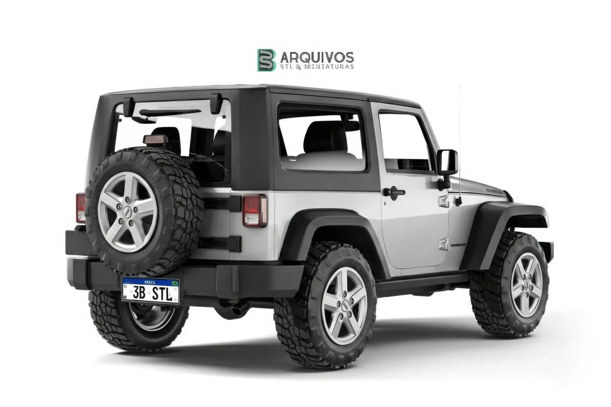 Modelo 3D STL - Jeep Wrangler Rubicon Hardtop — foto 2